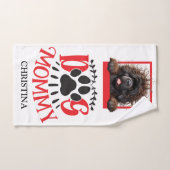 Gepersonaliseerde Rode & Zwarte Hond Mama Handdoek (Handdoek)
