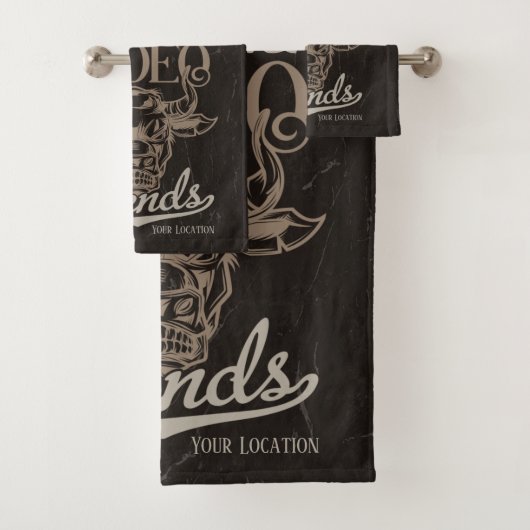 Gepersonaliseerde Rodeo Old West Steer Roping Lege Bad Handdoek (Insitu)