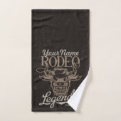 Gepersonaliseerde Rodeo Old West Steer Roping Lege Bad Handdoek (Handdoek)
