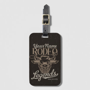 Gepersonaliseerde Rodeo Old West Steer Roping Lege Bagagelabel