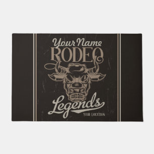 Gepersonaliseerde Rodeo Old West Steer Roping Lege Deurmat