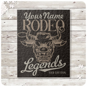 Gepersonaliseerde Rodeo Old West Steer Roping Lege Legpuzzel