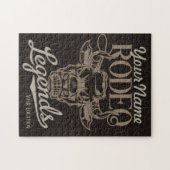 Gepersonaliseerde Rodeo Old West Steer Roping Lege Legpuzzel (Horizontaal)