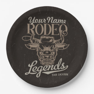 Gepersonaliseerde Rodeo Old West Steer Roping Lege Papieren Bordje
