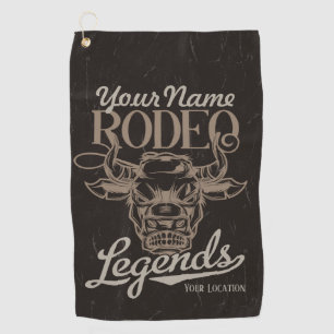 Gepersonaliseerde Rodeo Old West Stierentouwen Leg Golfhanddoek