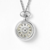 Gepersonaliseerde Roman Numeral Ketting horloge vo (Voorkant)