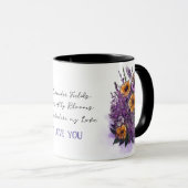 Gepersonaliseerde romantische lavendel Mok voor ha (Voorkant rechts)