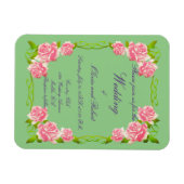 Gepersonaliseerde romantische rozen magneet (Horizontaal)