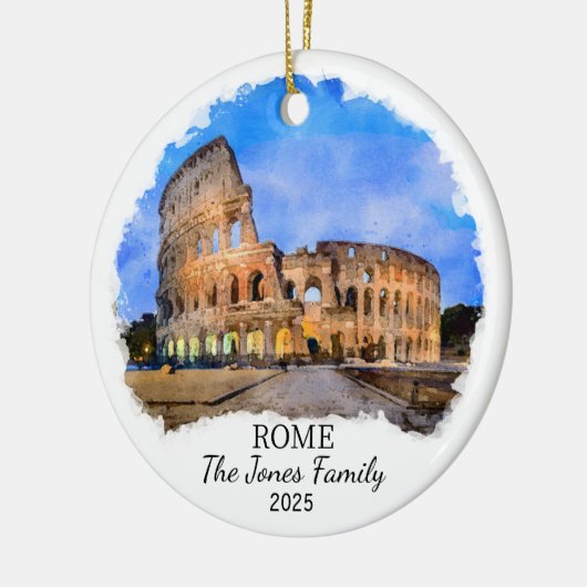 Gepersonaliseerde Rome Ornament, Italië Gift Keramisch Ornament (Links)