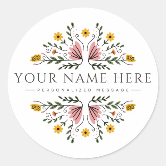 Gepersonaliseerde ronde Stickers | STICKER (Voorkant)