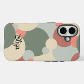 Gepersonaliseerde rood-groene moleculen iPhone cas Case-Mate iPhone Case (Achterkant (horizontaal))