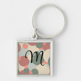 Gepersonaliseerde rood-groene moleculen sleutelhan sleutelhanger