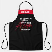 Gepersonaliseerde Rookalarm Kok Chef Attitude Grap Schort (Voorkant)