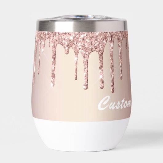 Gepersonaliseerde Roos Gold Glitter Uw aangepaste  (Voorkant)