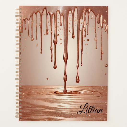 Gepersonaliseerde Roos Gold Undate Planner (Voorkant)