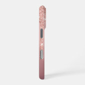 Gepersonaliseerde Roos Gouden Glitter Aangepaste N iPhone Hoesje (Rechterkant)