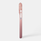 Gepersonaliseerde Roos Gouden Glitter Aangepaste N iPhone Hoesje (Linkerkant)