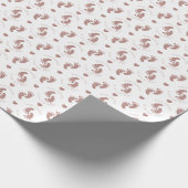 Gepersonaliseerde Roos Gouden Glitter Baby Voeten Cadeaupapier (Hoek)