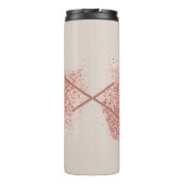 Gepersonaliseerde Roos Gouden Glitter Thermische T Thermosbeker (Achterkant)