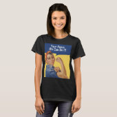 Gepersonaliseerde Rosie de riveter womens tshirts (Voorkant volledig)