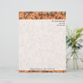 Gepersonaliseerde rottextuur met retouradres briefhoofd sjabloon (Staand voorkant)