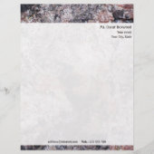 Gepersonaliseerde rottextuur met retouradres briefhoofd sjabloon (Voorkant)