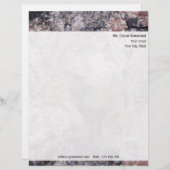 Gepersonaliseerde rottextuur met retouradres briefhoofd sjabloon (Voorkant / Achterkant)