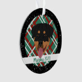Gepersonaliseerde rottweiler Kerstmis Ornament (voorkant)