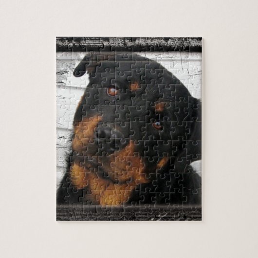 Gepersonaliseerde rottweiler legpuzzel (Verticaal)