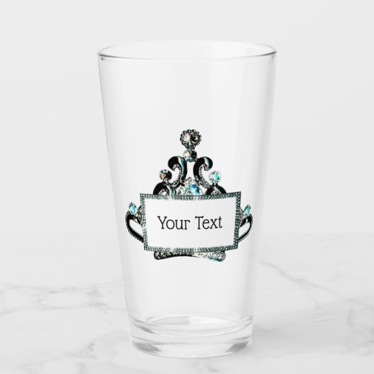 Gepersonaliseerde "Royal Tiara" Glas (Voorkant)