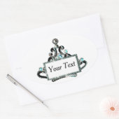 Gepersonaliseerde "Royal Tiara" Ovale Sticker (Envelop)
