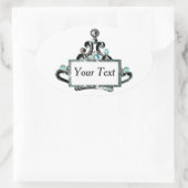 Gepersonaliseerde "Royal Tiara" Ovale Sticker (Tas)