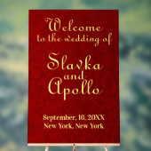 Gepersonaliseerde Royal Velvet Wedding Welkomstbor Acryl Bord (Neutraal)