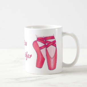 Gepersonaliseerde roze ballet met aanwijsapparaat koffiemok