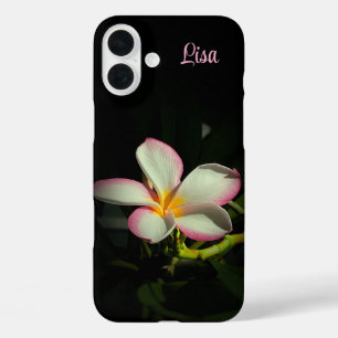 Gepersonaliseerde roze bloem Apple iPhone Case