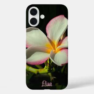 Gepersonaliseerde roze bloem Apple iPhone Case