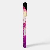 Gepersonaliseerde roze bloem Apple iPhone Case (Achterkant / Rechts)