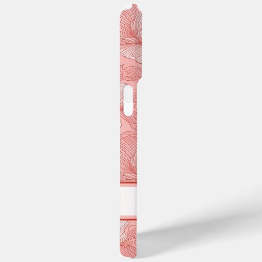 Gepersonaliseerde Roze Bloemen Bloemen Rode Pioenb Case-Mate iPhone Case (Achterkant / Rechts)