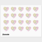Gepersonaliseerde roze blonde zeemeermin Stickers (Vel)