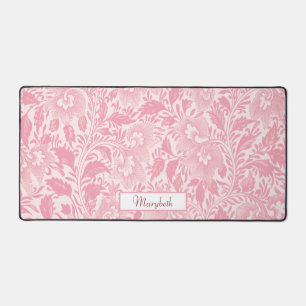 Gepersonaliseerde  roze Boho Floral Bureaumat