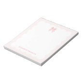 Gepersonaliseerde Roze Bow Coquette Esthetisch Notitieblok (Gedraaid)