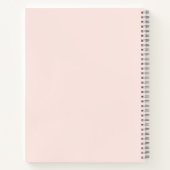 Gepersonaliseerde Roze Bow Girly Coquette Notitieb Notitieboek (Achterkant)