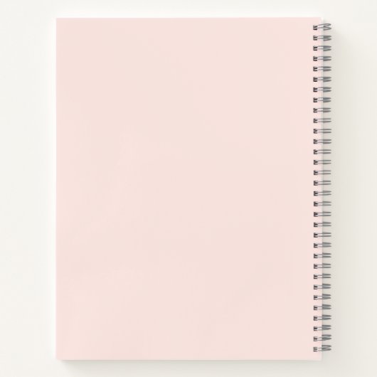 Gepersonaliseerde Roze Bow Girly Coquette Notitieb Notitieboek (Achterkant)