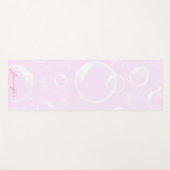Gepersonaliseerde  Roze Bubbels Naam Yoga Mat (Voorkant (horizontaal))