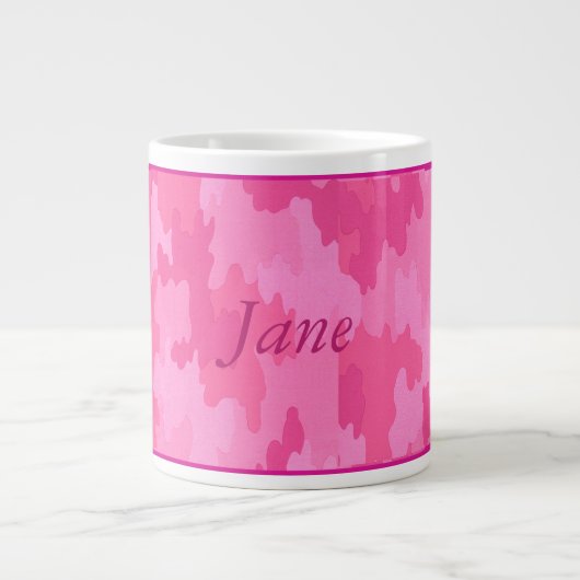 Gepersonaliseerde roze camouflage Mok (Voorkant)