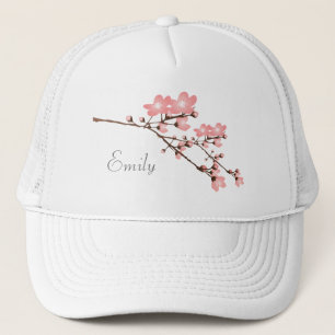 Gepersonaliseerde roze Cherry Blossom Trucker Hat Pet
