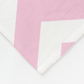 Gepersonaliseerde roze Chevron Cat Fleece Deken (Hoek)