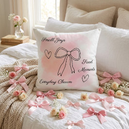 Gepersonaliseerde Roze Coquette Aquarel Worp Kusse Kussen