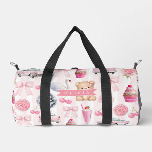 Gepersonaliseerde Roze Coquette Retro Knuffel Tedd Plunjezak