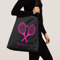 Gepersonaliseerde roze elegante tennis groot zwart